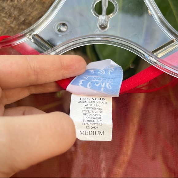 Vintage Elsie of Miami Red Sheer Babydoll Peignoir Robe 🌹. - Picture 9 of 10